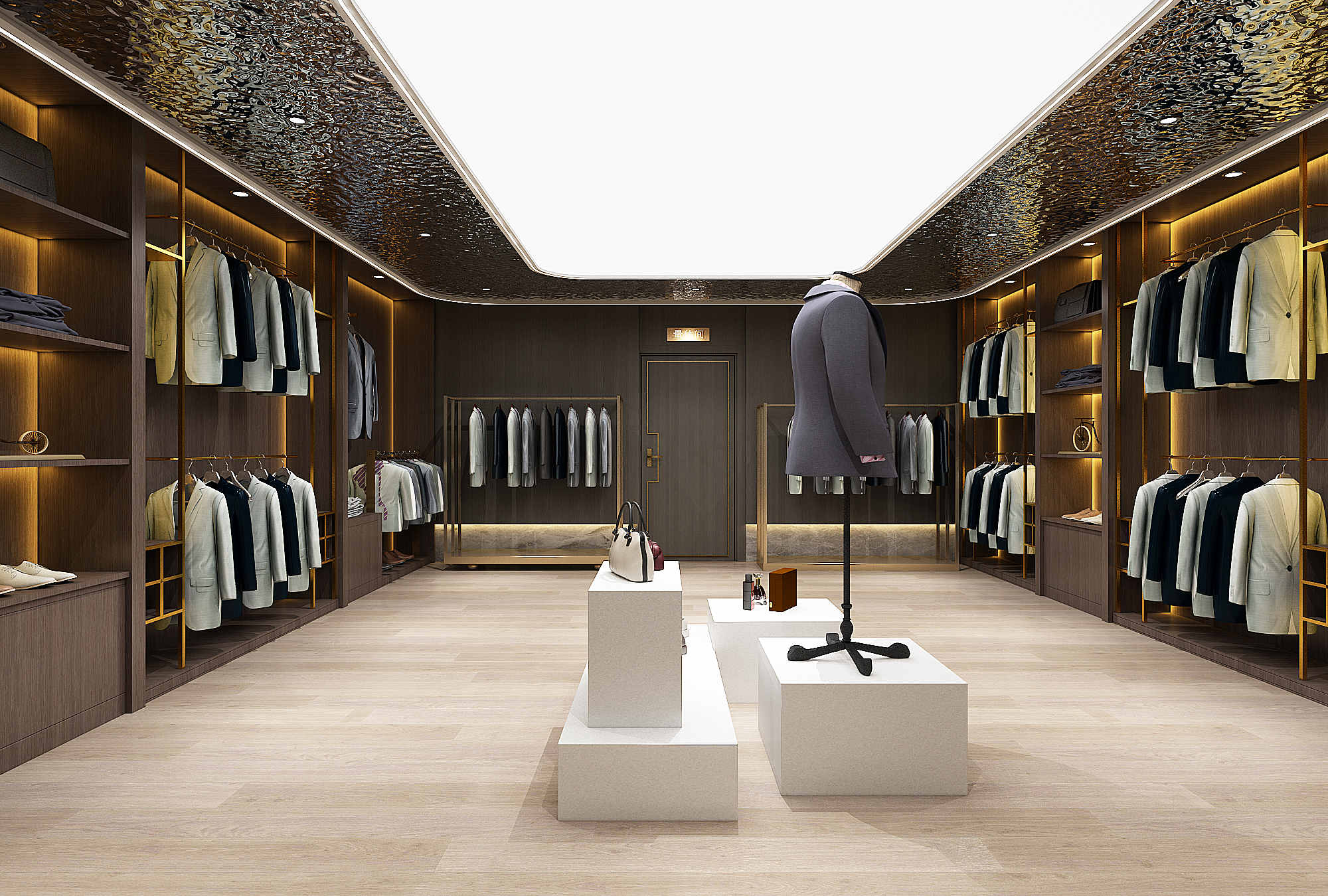 银川办公室设计装修公司|银川万熙服饰办公室设计装修方案鉴赏