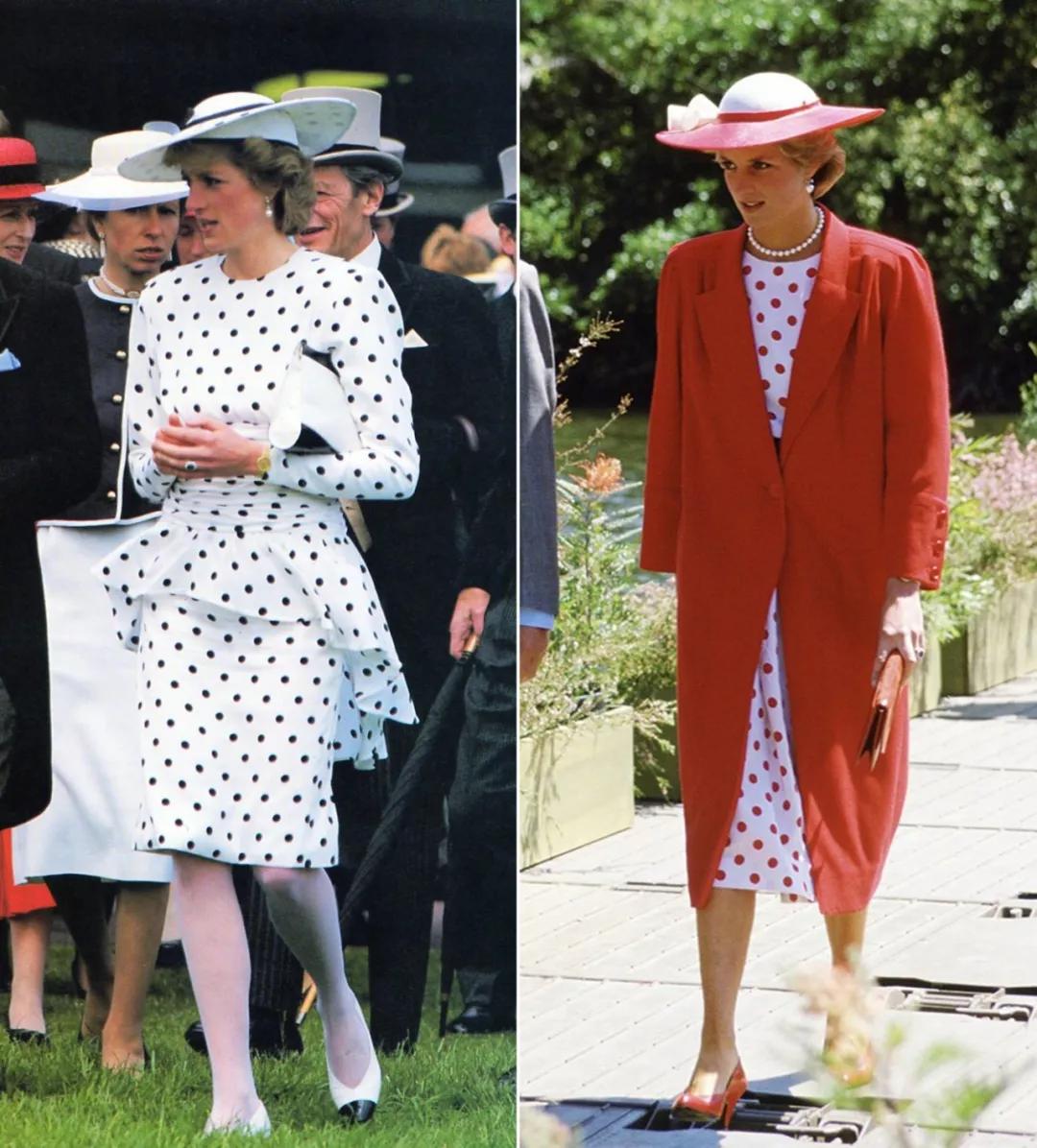 戴安娜穿紫色蕾丝裙,戴安娜经典穿搭礼服