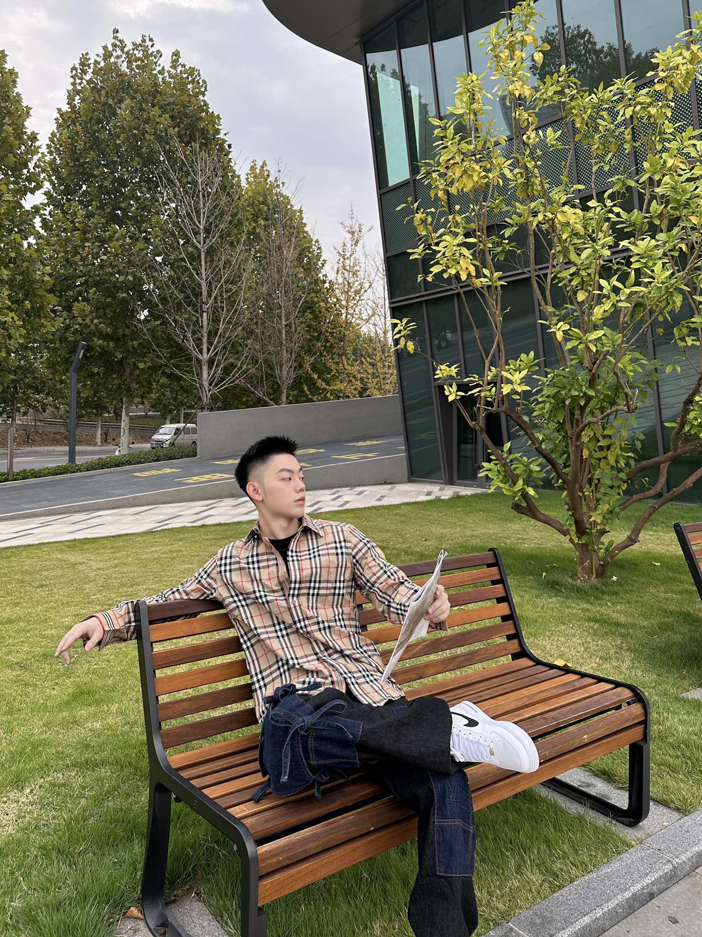 burberry长袖府绸衬衫门襟暗扣,burberry格纹字母衬衫