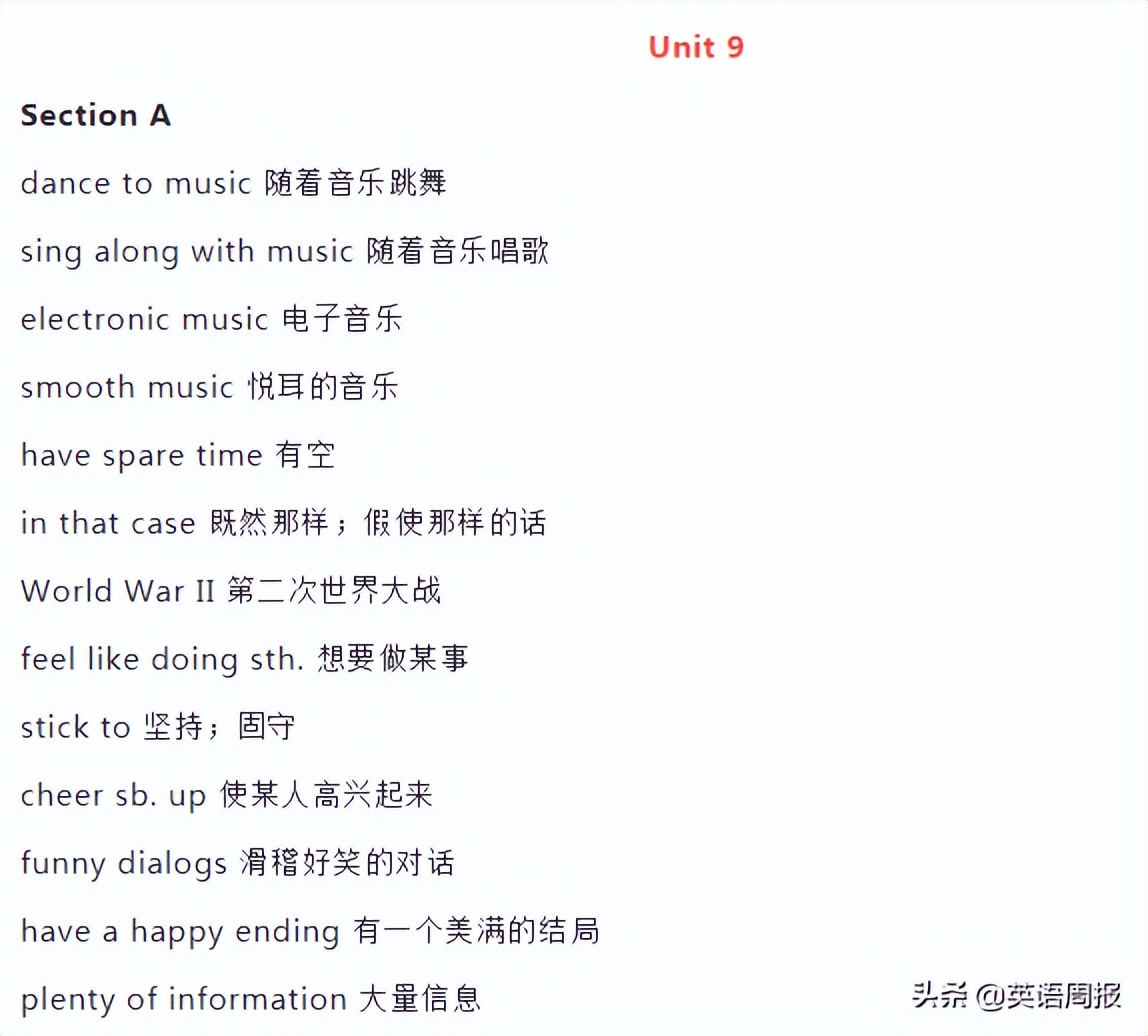 初中英语三年必背单词短语,初中英语考点单词和短语