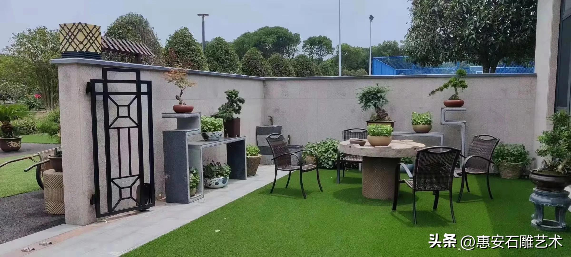 庭院盆景花架,庭院布置花架