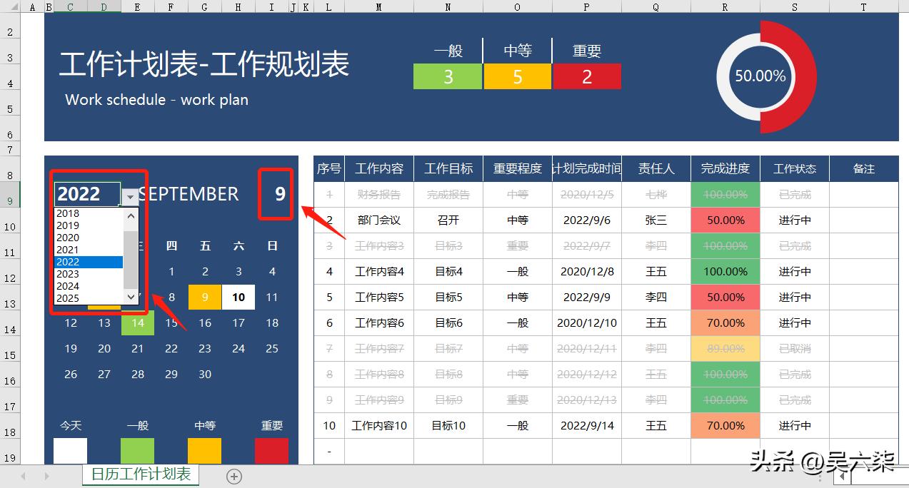工作计划怎么写excel,工作计划表制作excel有项目名称
