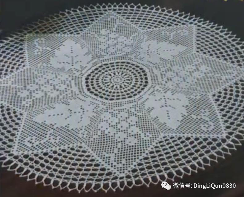 针织桌布图案大全图解,编织桌布图案花边