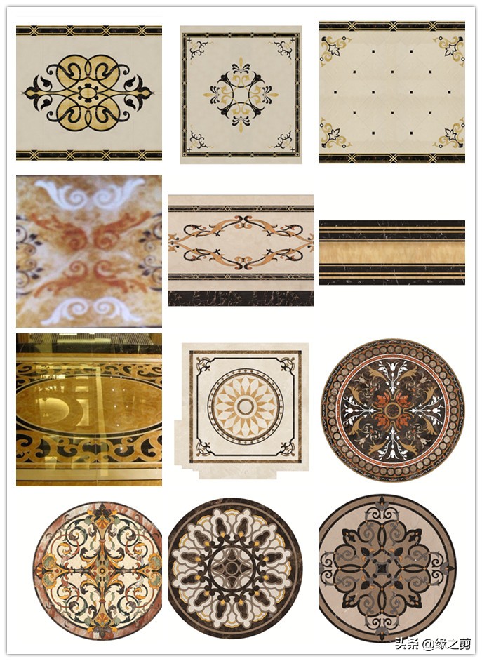 260平方水刀拼花客厅效果图,别墅水刀拼花