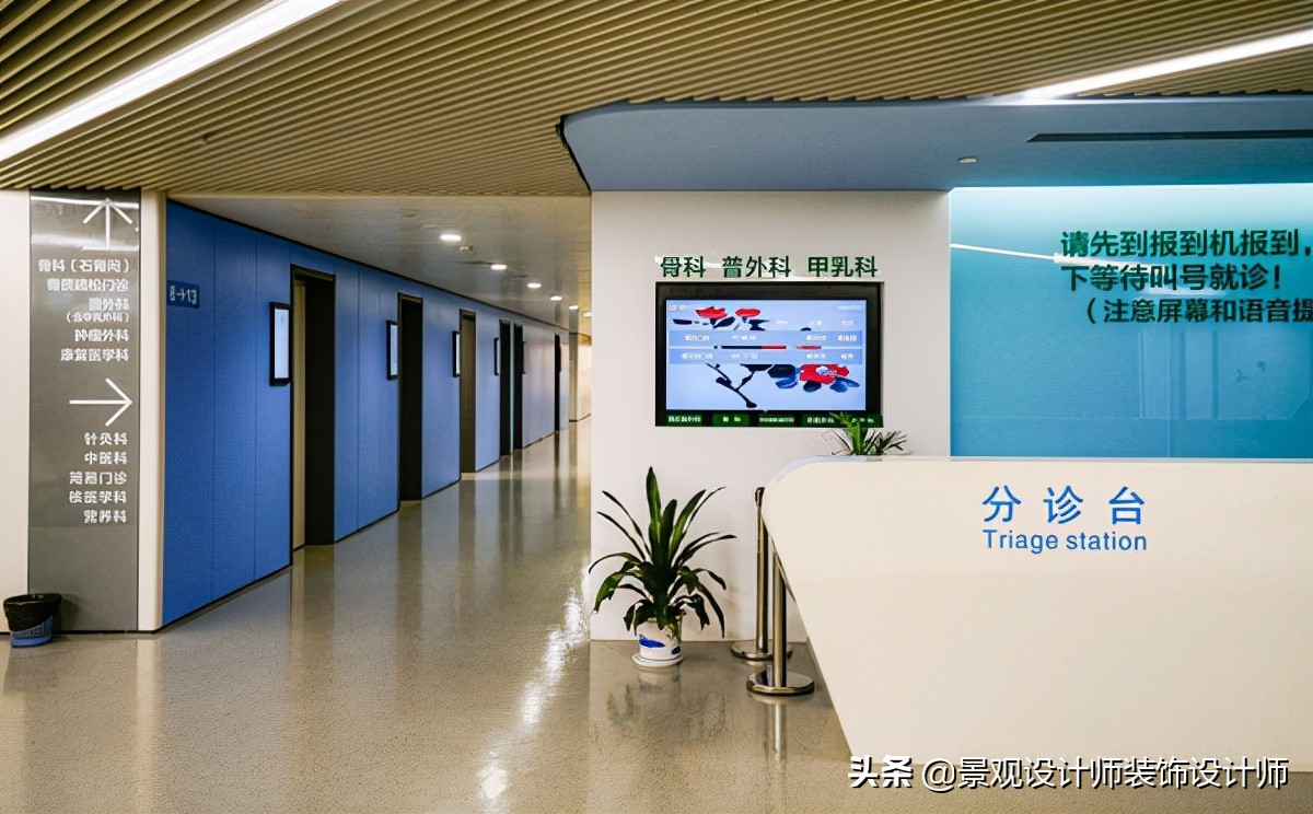 护士站背景墙分隔设计,护士站治疗室设计布局效果图