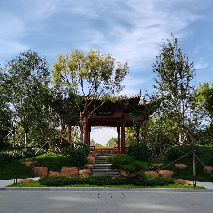 「园臻®作品」廊坊俪景嘉园“桃夭”主题景观之营造