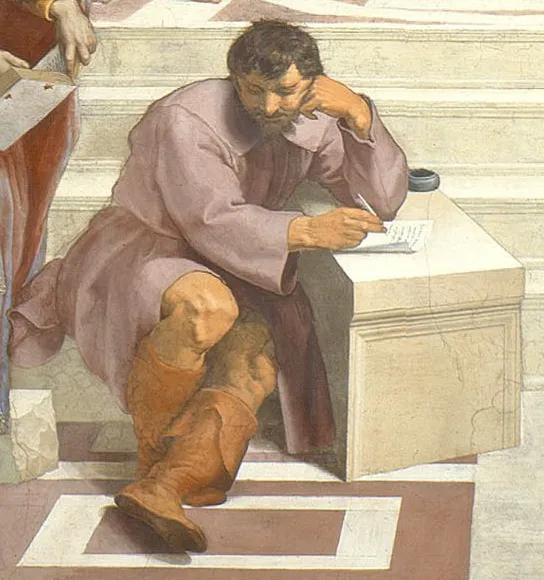 拉斐尔的名画《雅典学院》中，那位回眸一望的女性是谁？