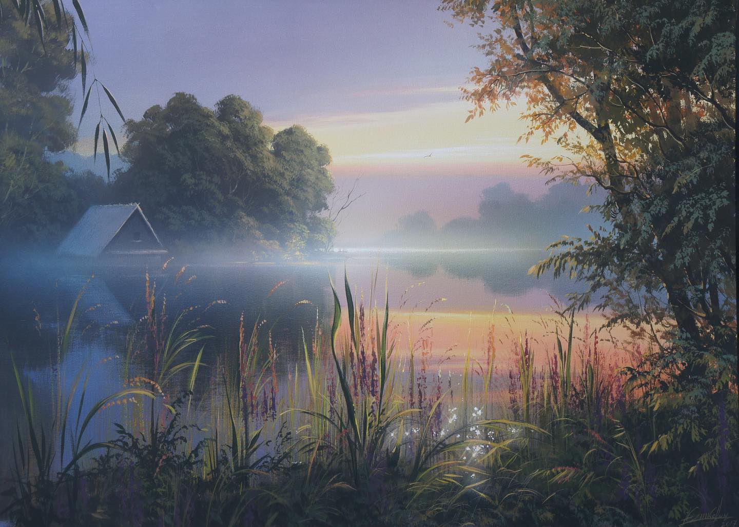 画家维克多风景画图片,维克多丙烯风景画颜料