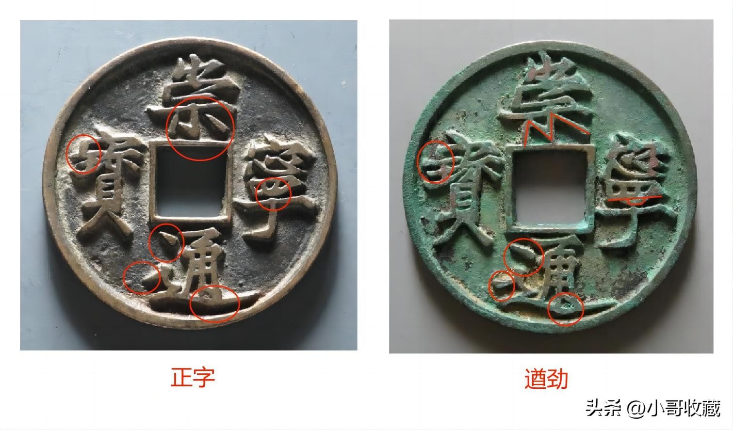 崇宁通宝遒劲和抽示怎么区分,崇宁通宝怎么认版本