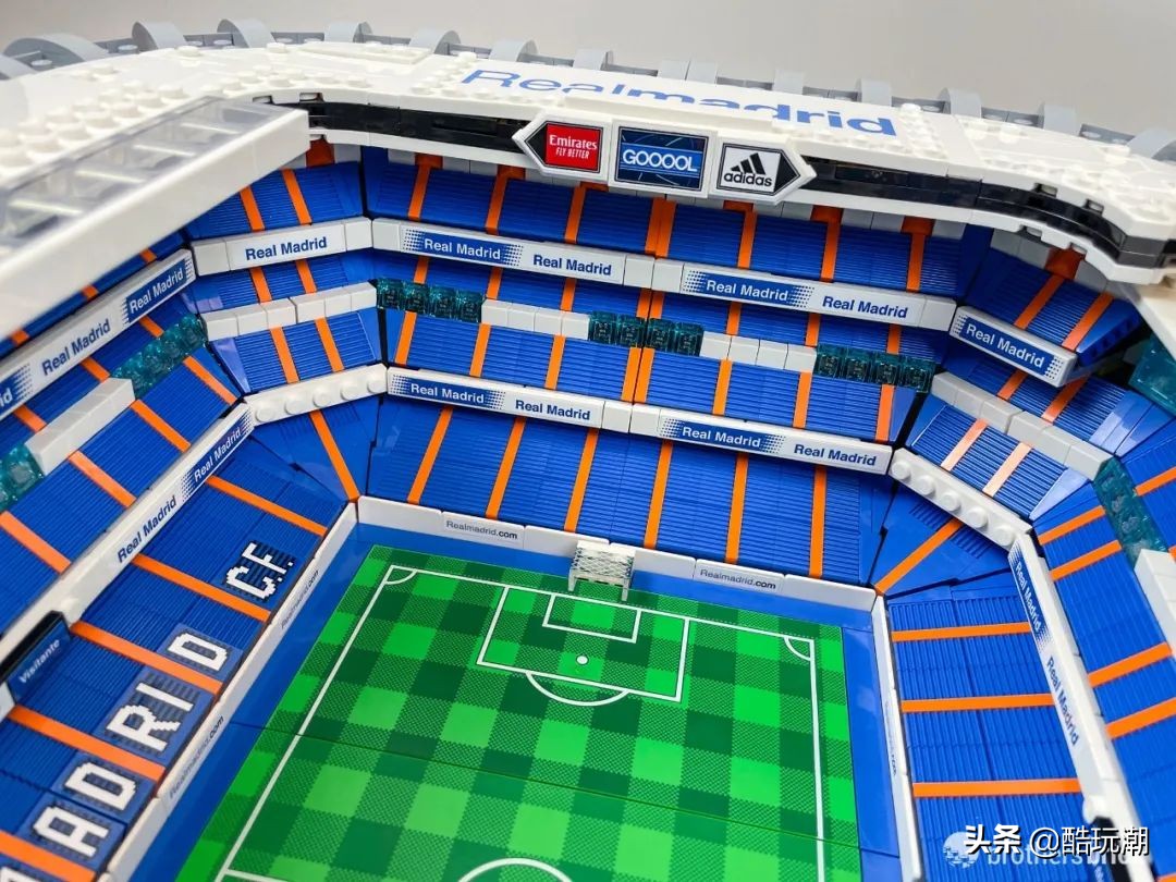 乐高伯纳乌足球场3800块,乐高皇家马德里球场
