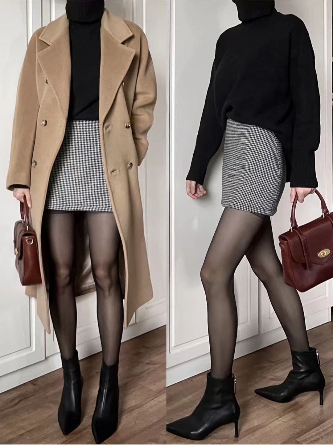 驼色浴袍大衣怎么搭配更高级,大衣棉服驼色穿搭女秋冬