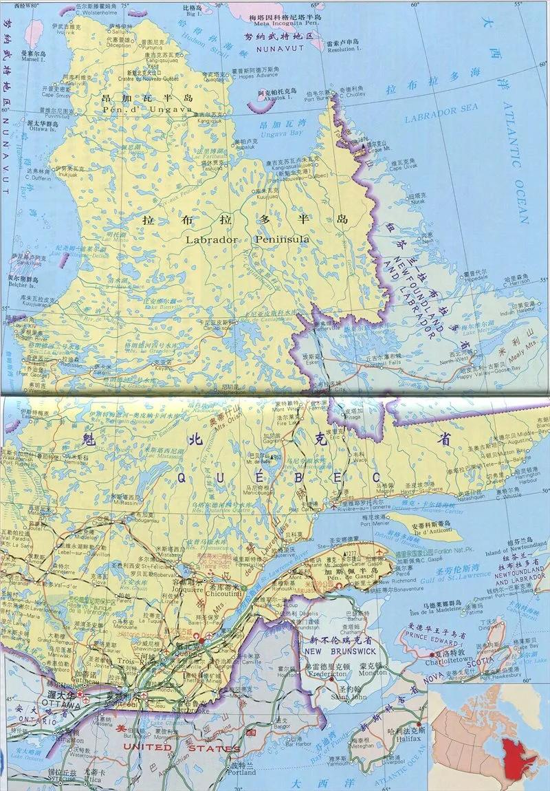 加拿大魁北克旅游路线中文简易图,魁北克风景美景图