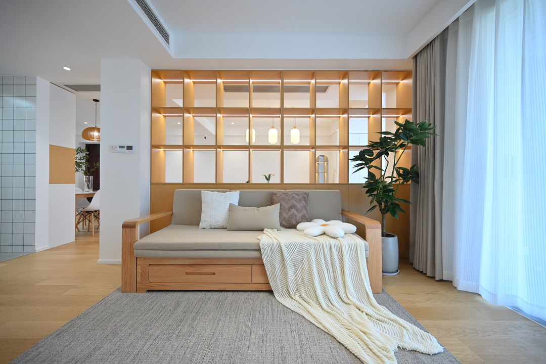 原木风全屋颜色搭配装修效果图,三种颜色打造原木风