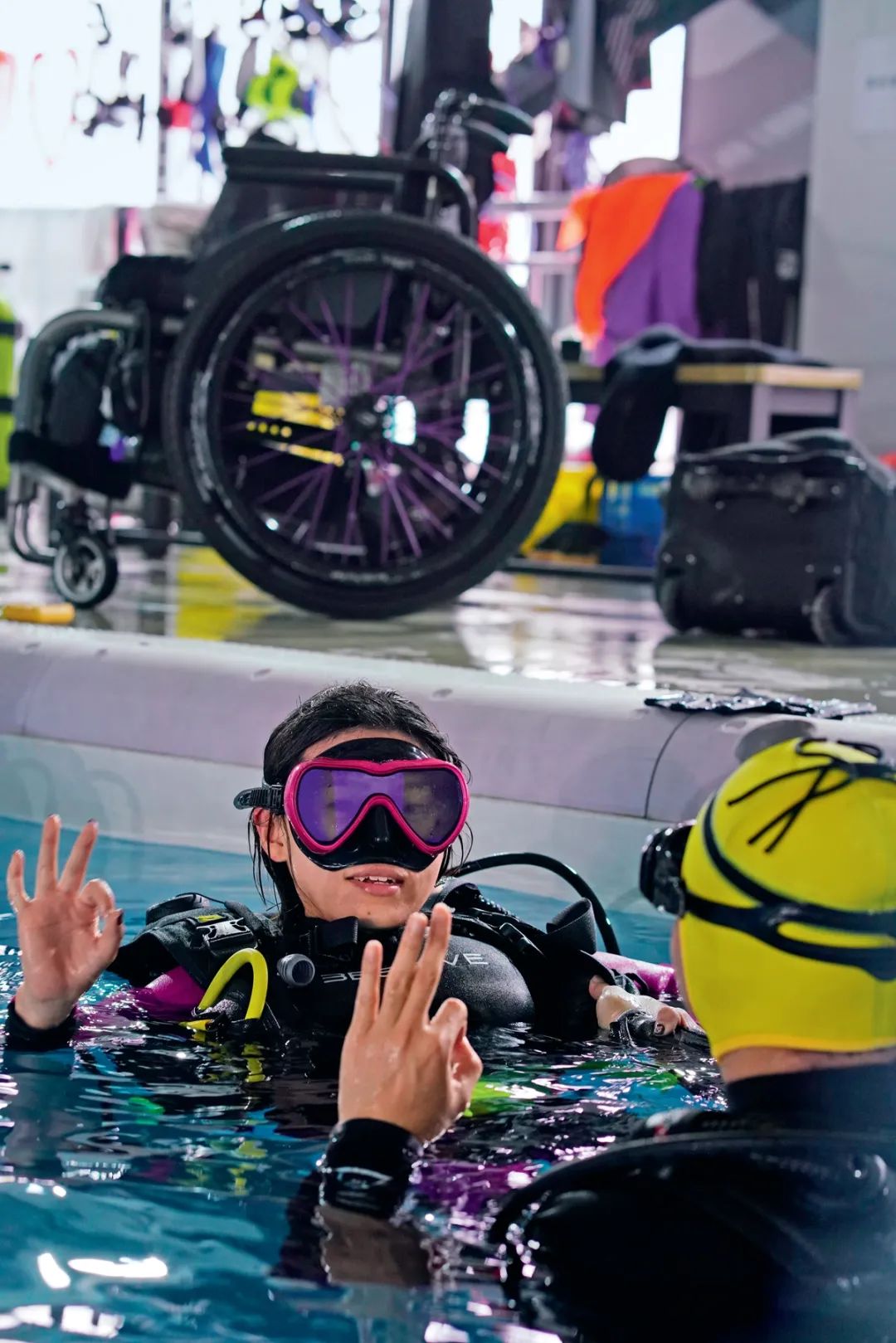 水面以下,水中轮椅