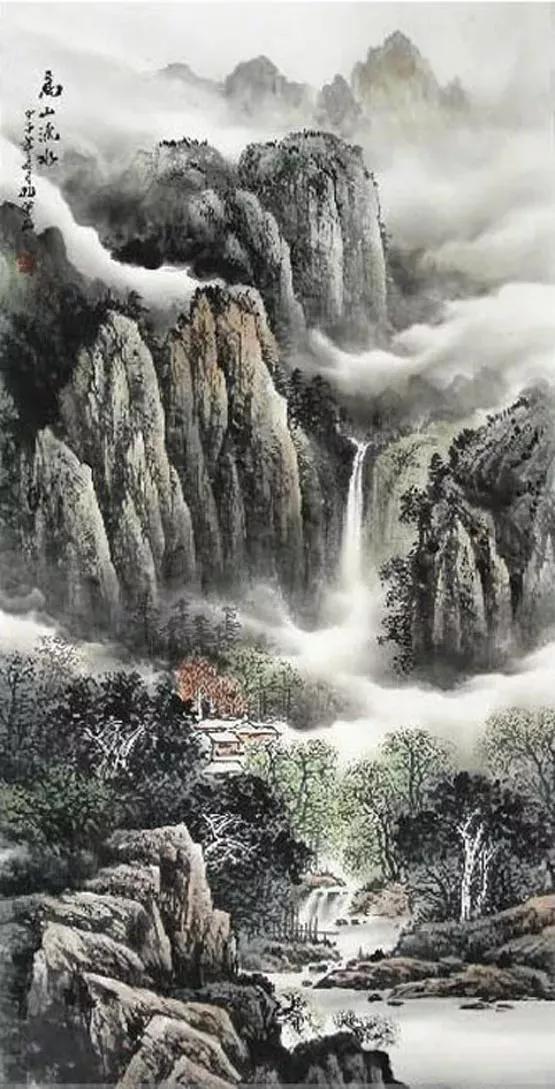 中国山水画名家作品欣赏书,清代山水画名家作品集一册