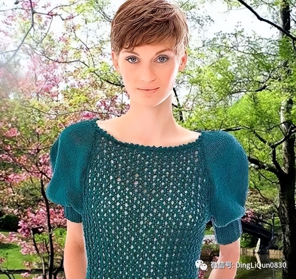 夏天针织背心最新款式教程,蕾丝背心短袖编织图解