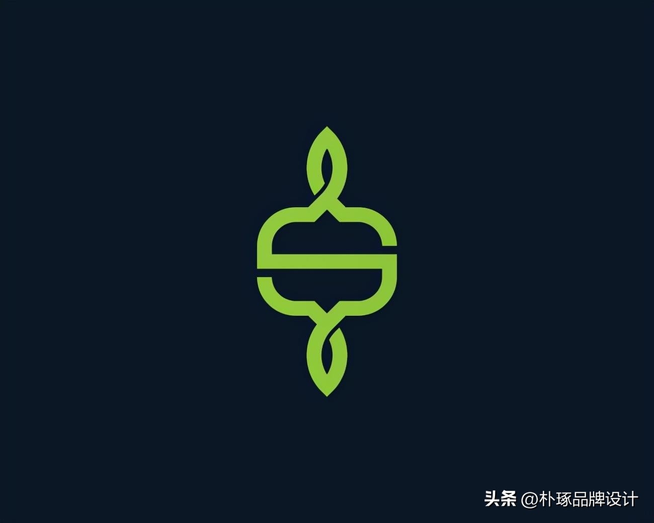 正负形logo设计理发店,极简正负形logo设计