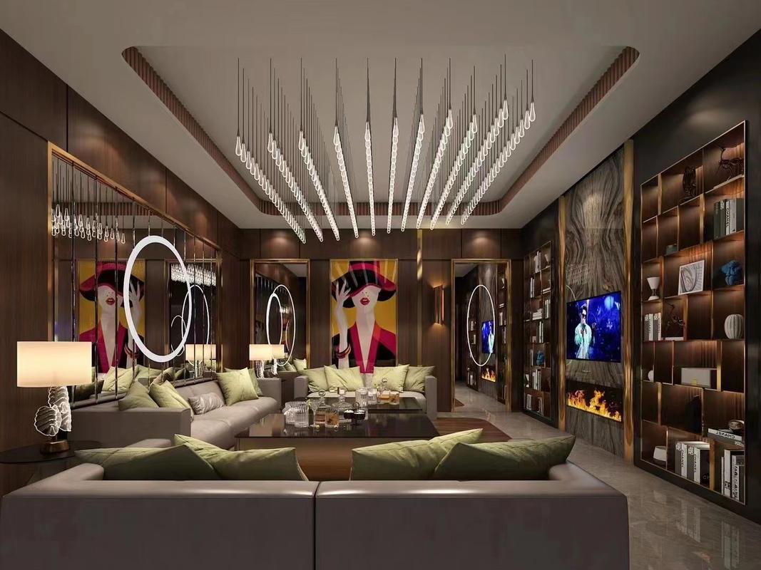 ktv大厅走廊炫彩灯装修图,ktv墙面灯饰设计