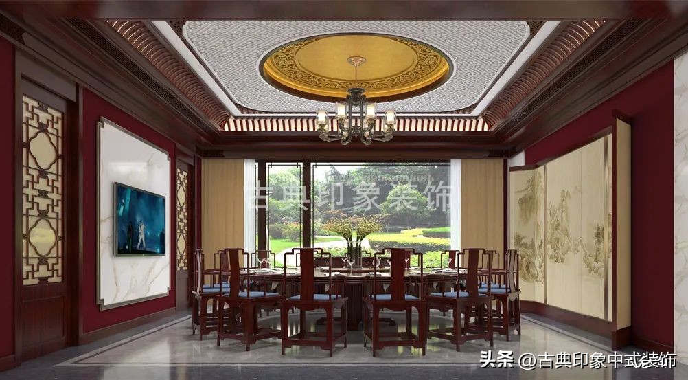 江南风格室内装修设计会所,中式园林会所效果图