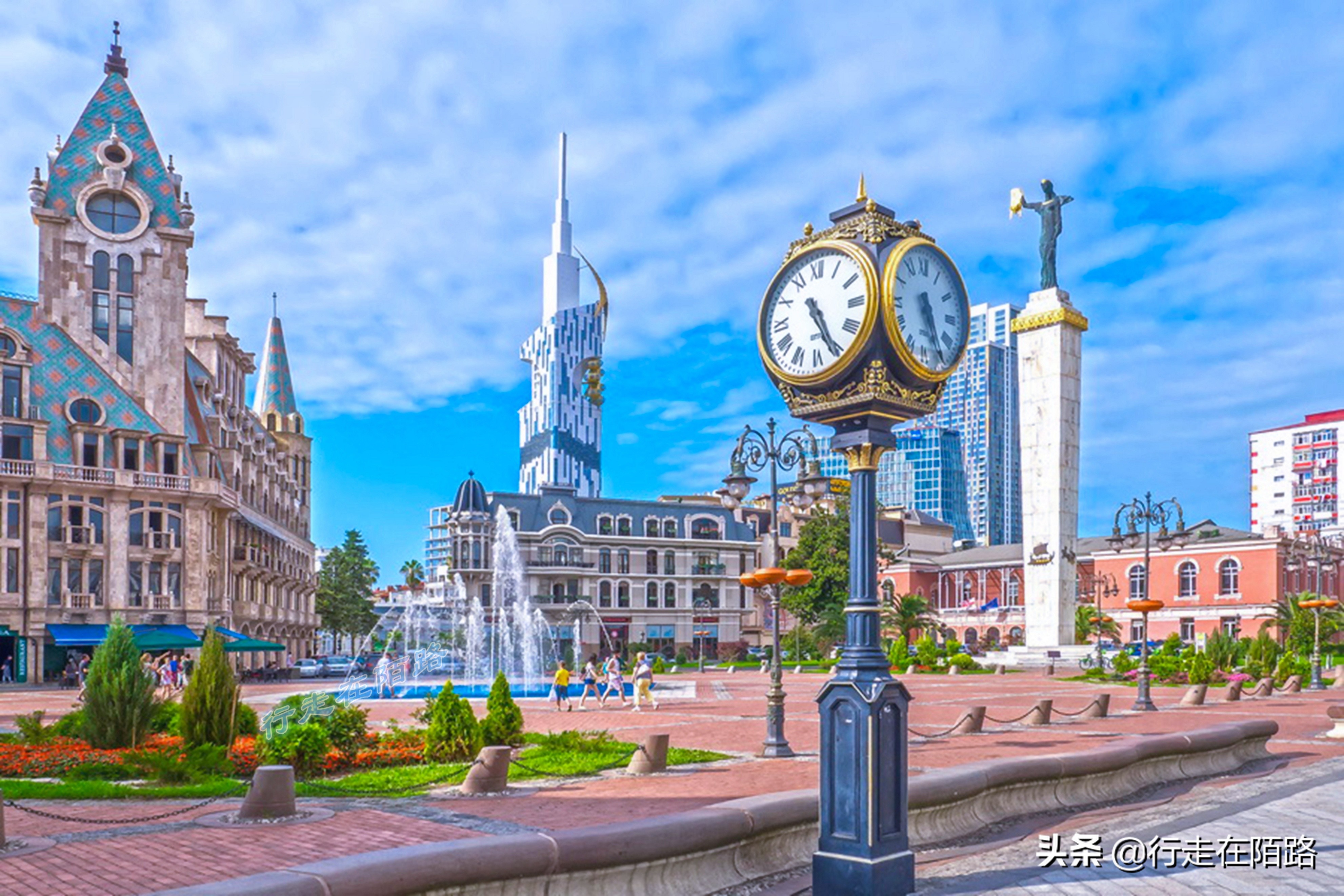格鲁吉亚城市风景,格鲁吉亚黑海边的旅游胜地