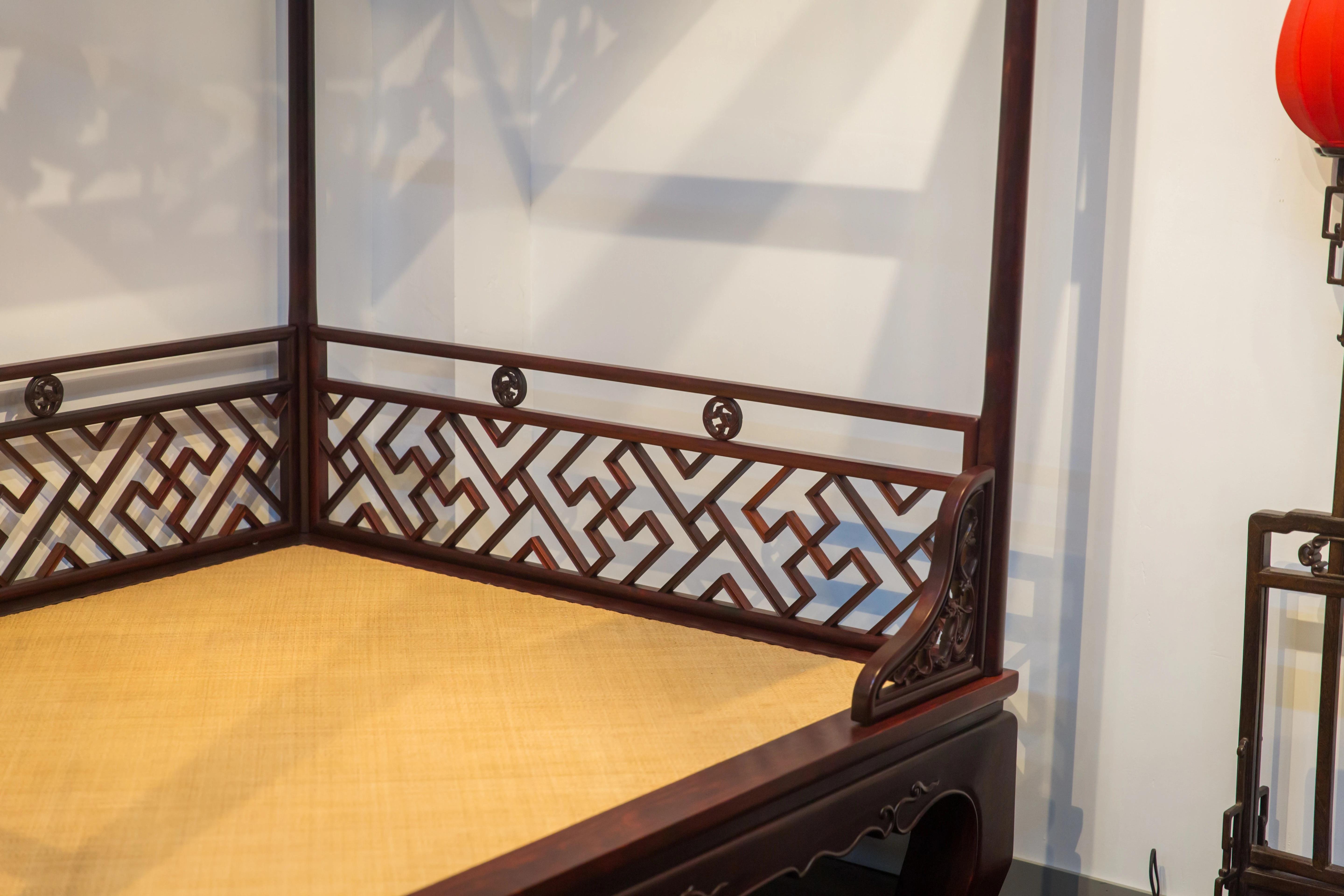 研习宝藏|紫檀四柱架子床共赏