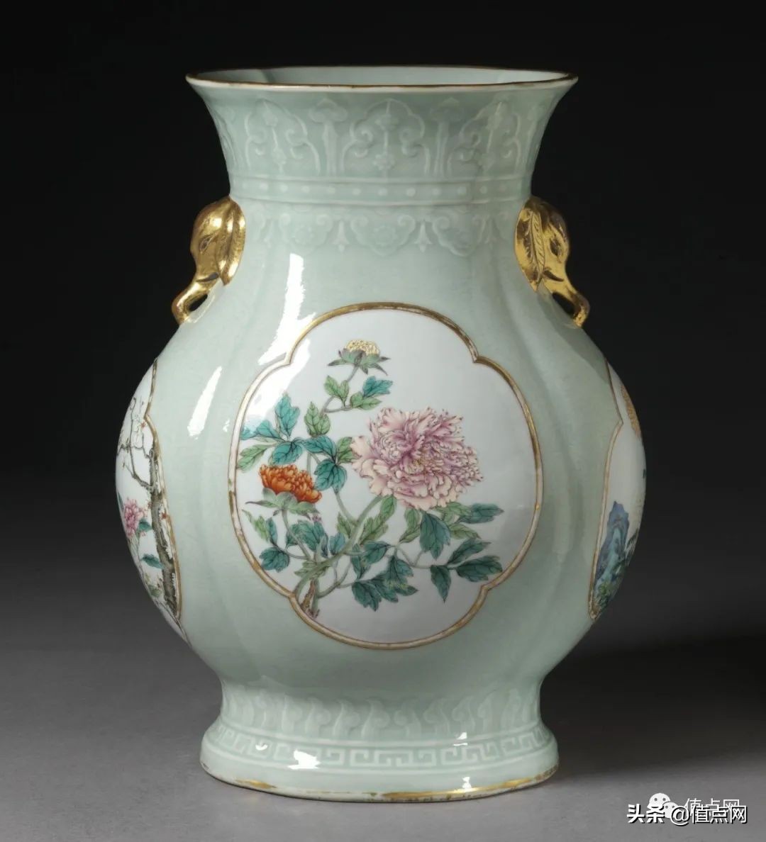 乾隆官窑精品瓷器一对,乾隆御制的珐琅彩八仙过海拍卖价