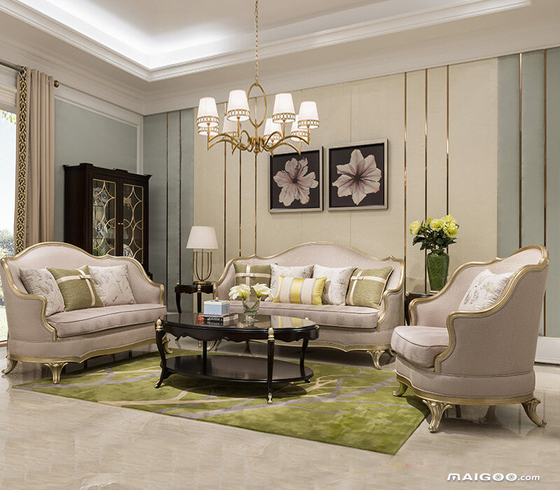 法式轻奢布艺沙发款式,法式田园风布艺沙发