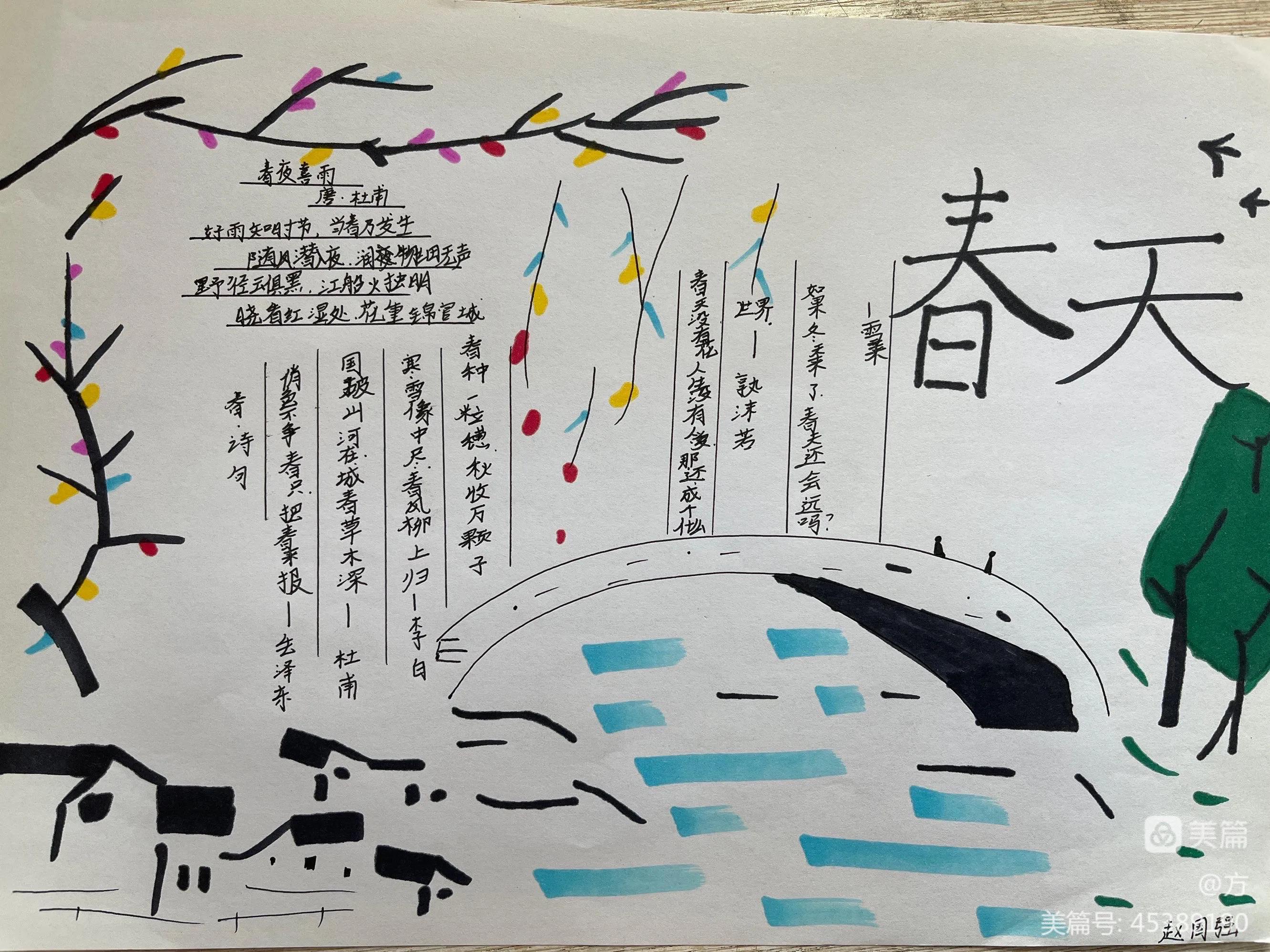 找春天手抄报二年级,一年级寻找春姑娘的手抄报