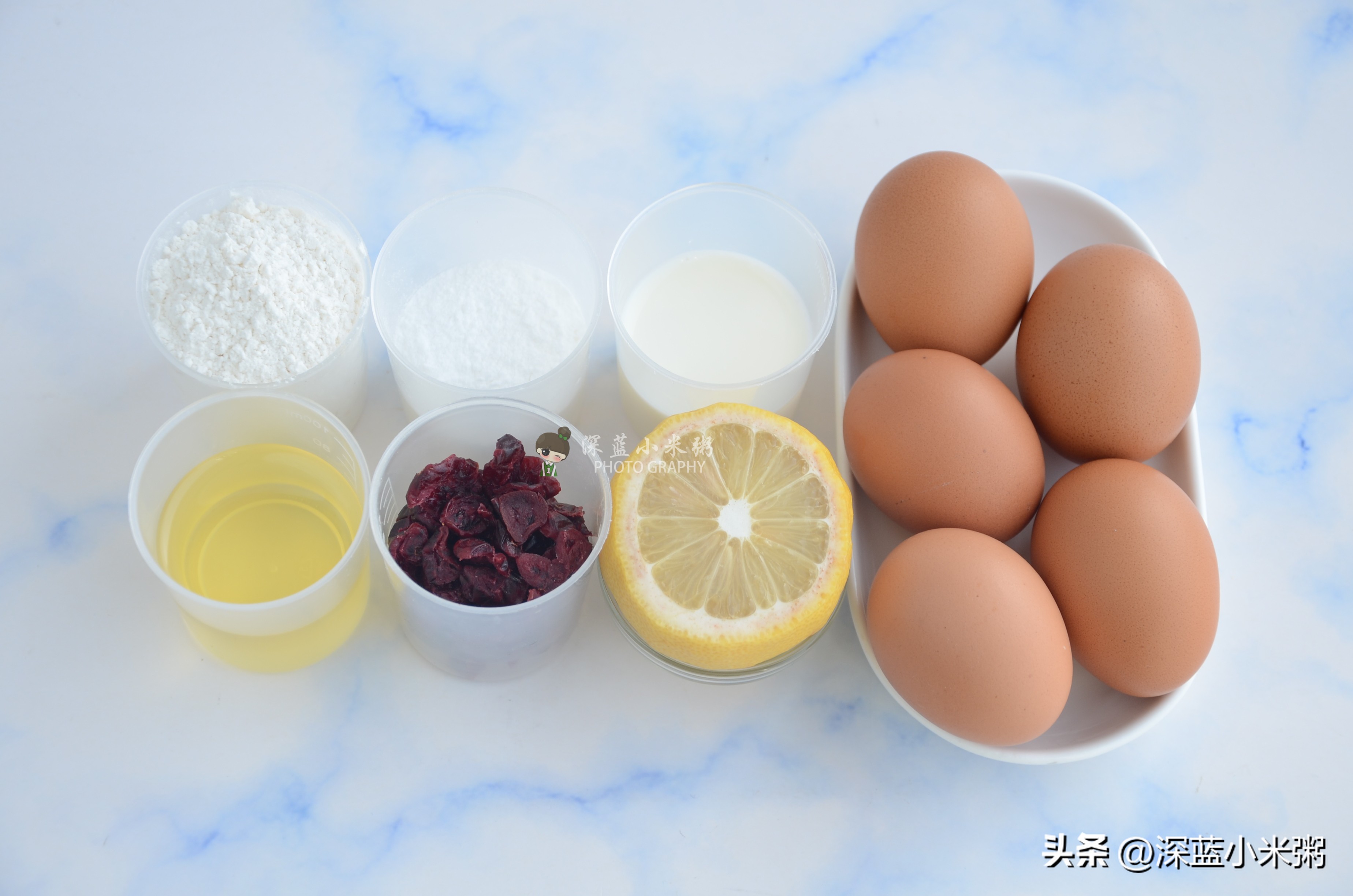 戚风蛋糕不塌陷做法烤箱家庭版,烤箱做蔓越莓戚风蛋糕