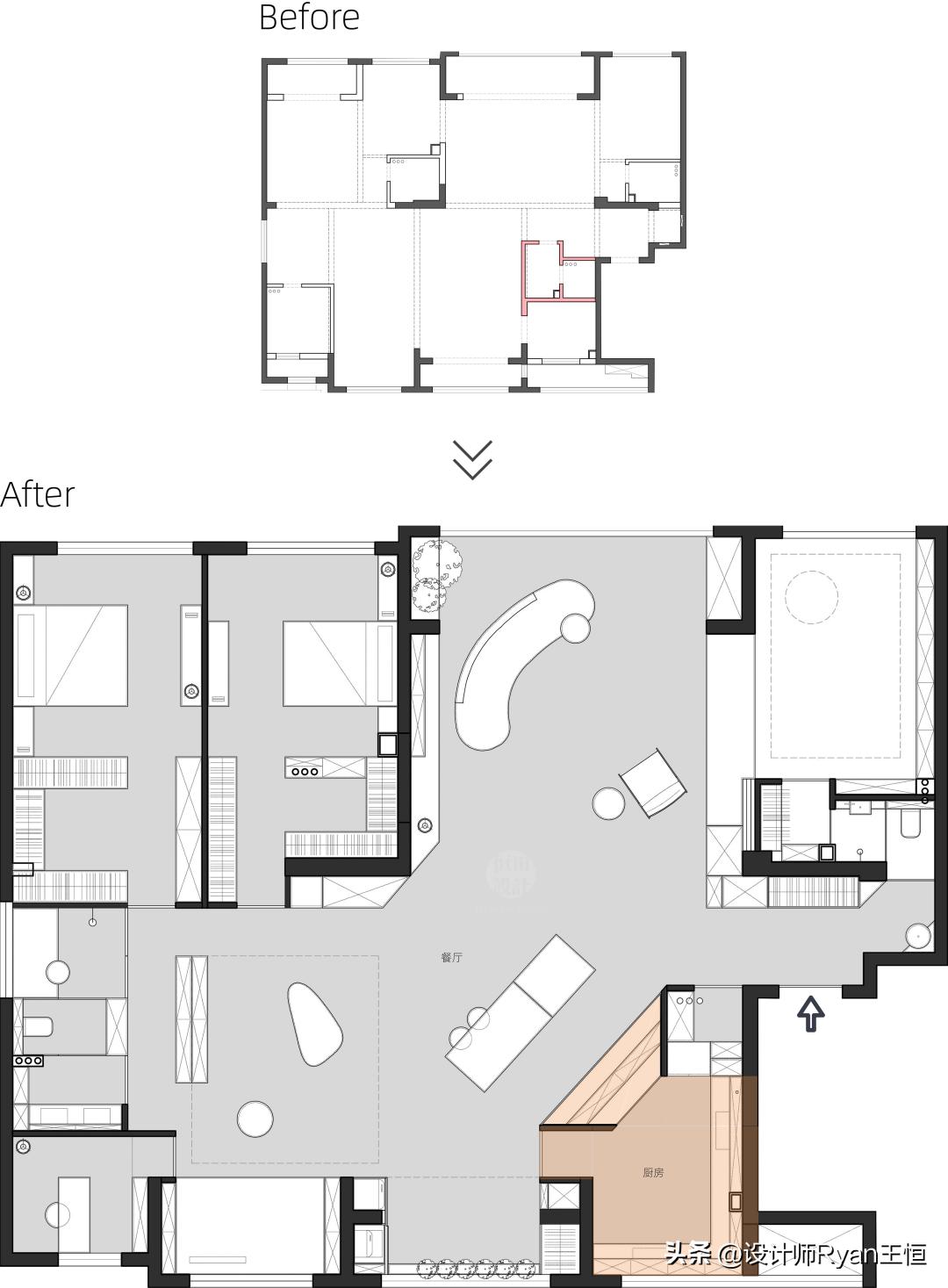 230㎡高质量亲子宅：拆掉一间房，打造超大陪伴式亲子空间