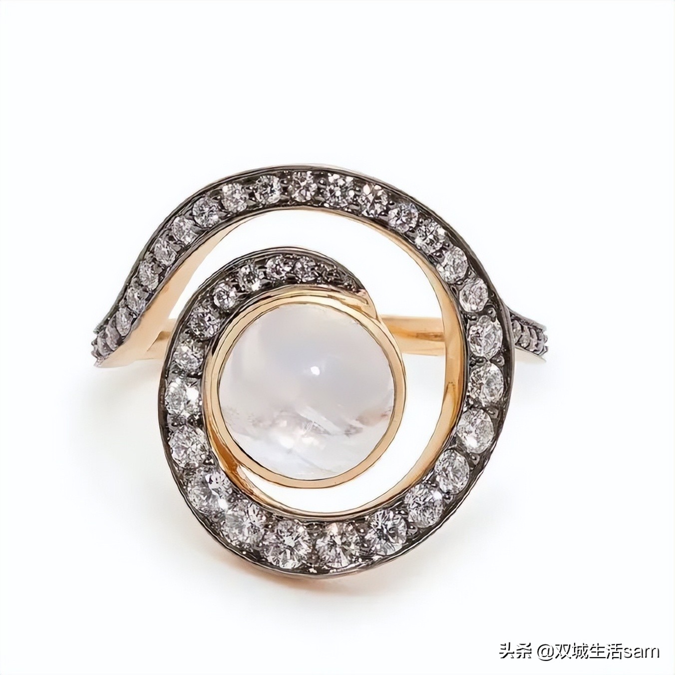 乳白透明月光石,真正的白色月光石