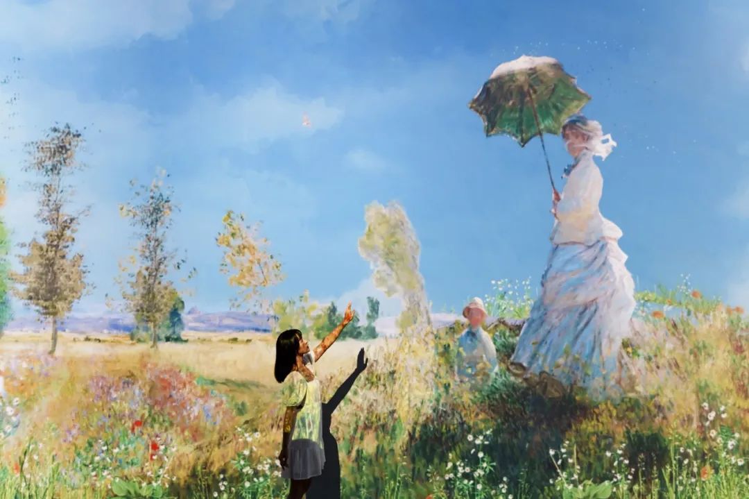 在千平沉浸空间漫步莫奈百年画境,莫奈场景画作