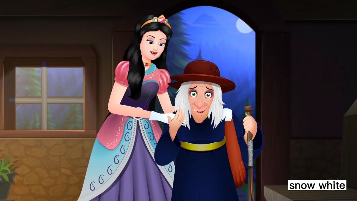 白雪公主中英绘本,格林童话故事绘本白雪公主