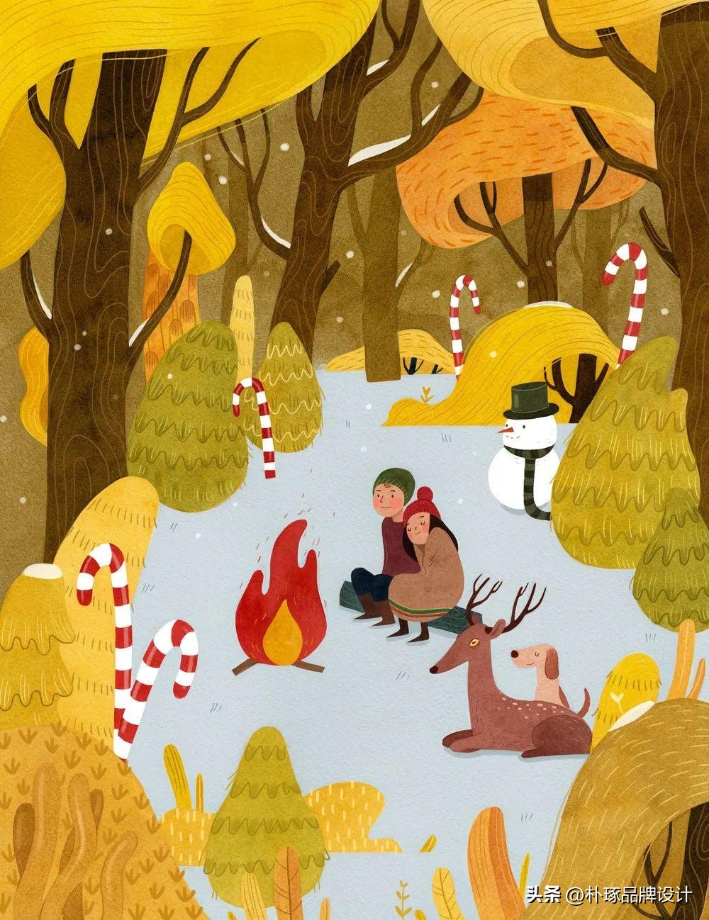 有深度意境的插画,如此清新淡雅的插画太有美感了