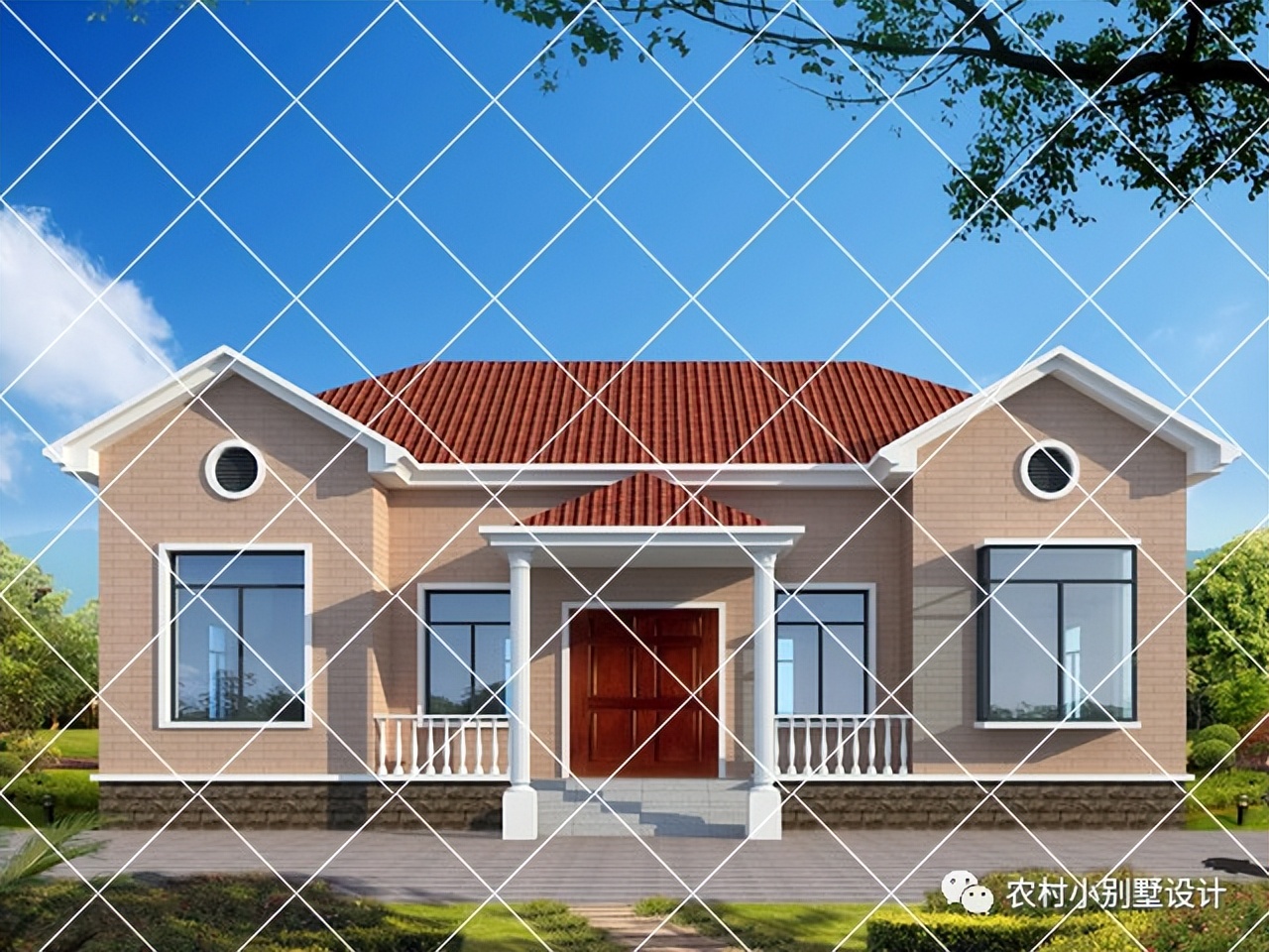 一层半层小别墅新款农村自建房,农村自建房一层别墅设计最新款