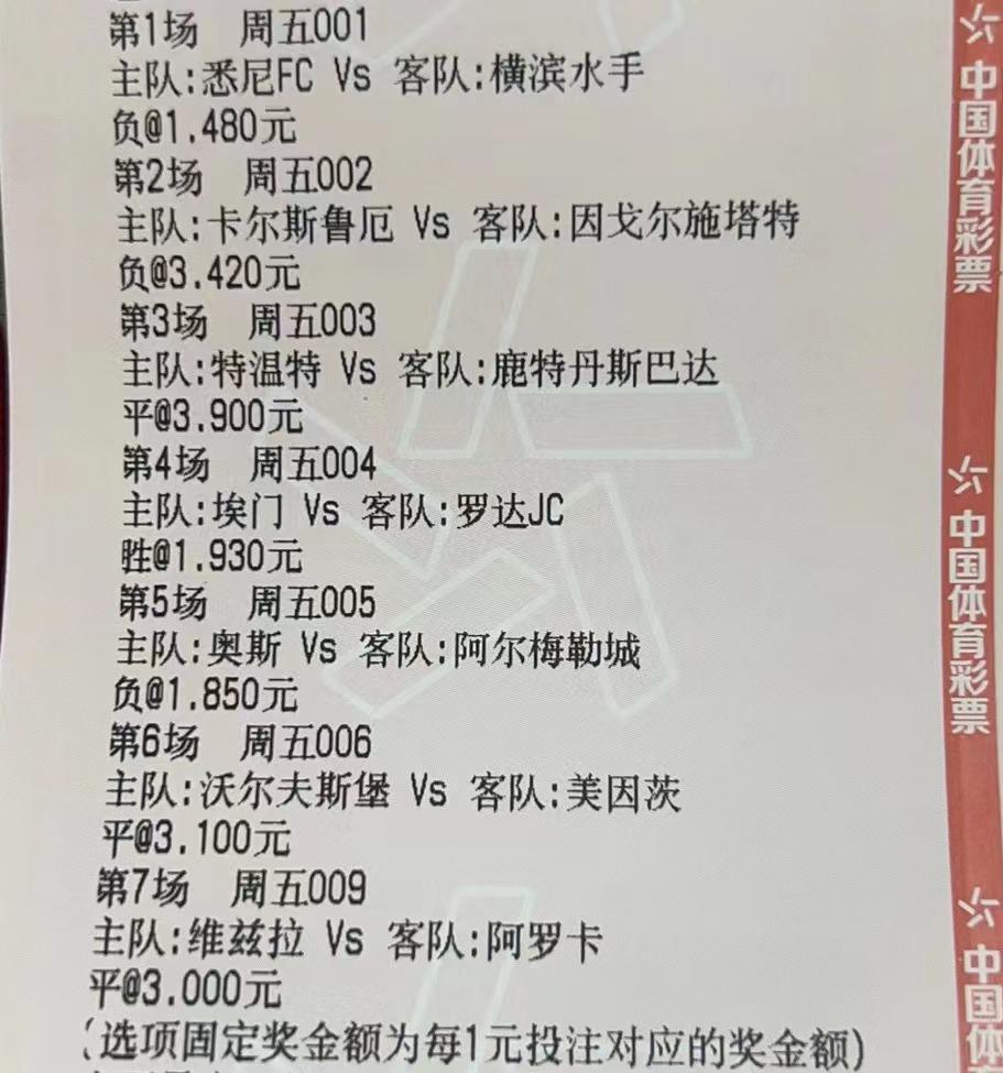 今日竞彩7串一实单推荐,今日竞彩容错7串1实单推荐