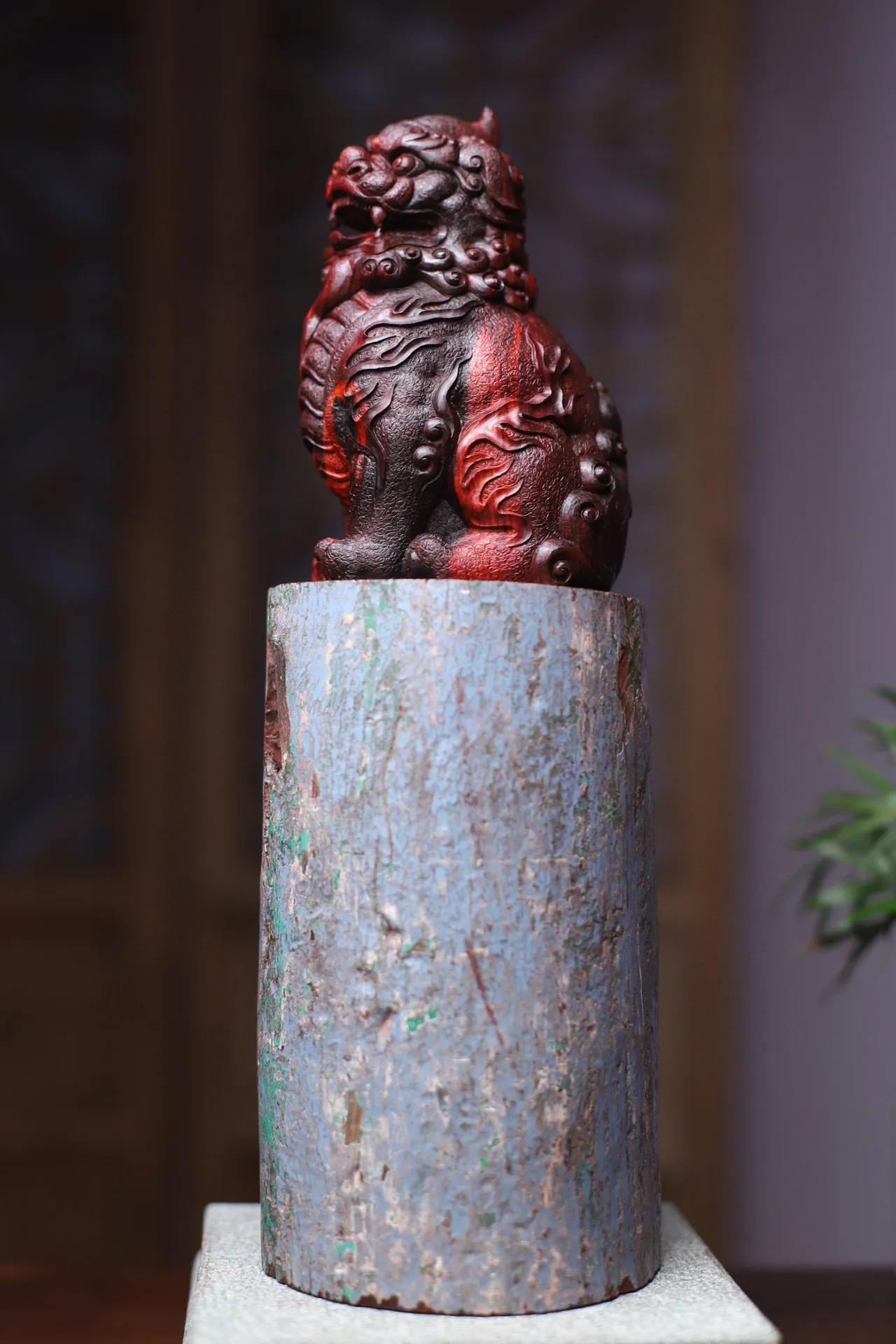 印度小叶紫檀摆件全套,印度小叶紫檀貔貅摆件一对