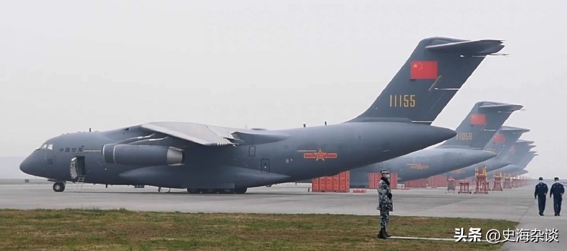 运20多机编队,运20首次空降训练