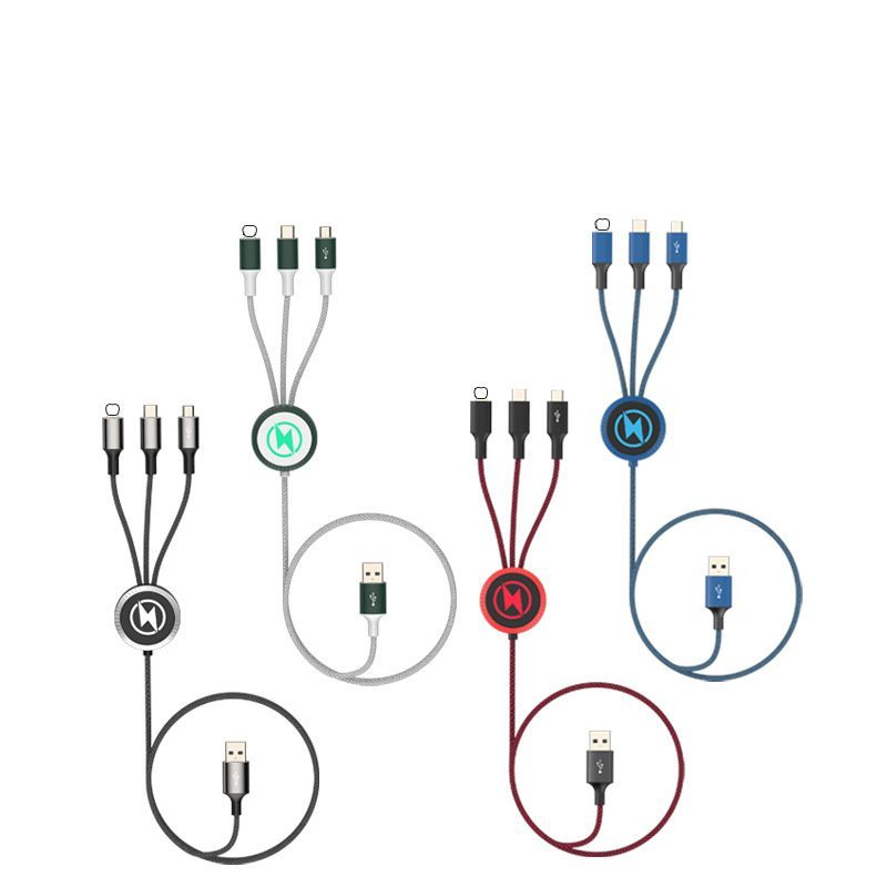 三合一充电线大品牌,品牌的手机充电线三合一快充短款