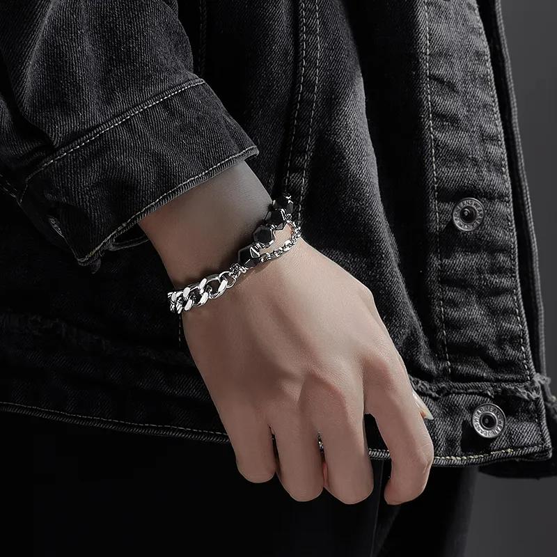 男生帅气撩妹手链,蓝色手链颜值