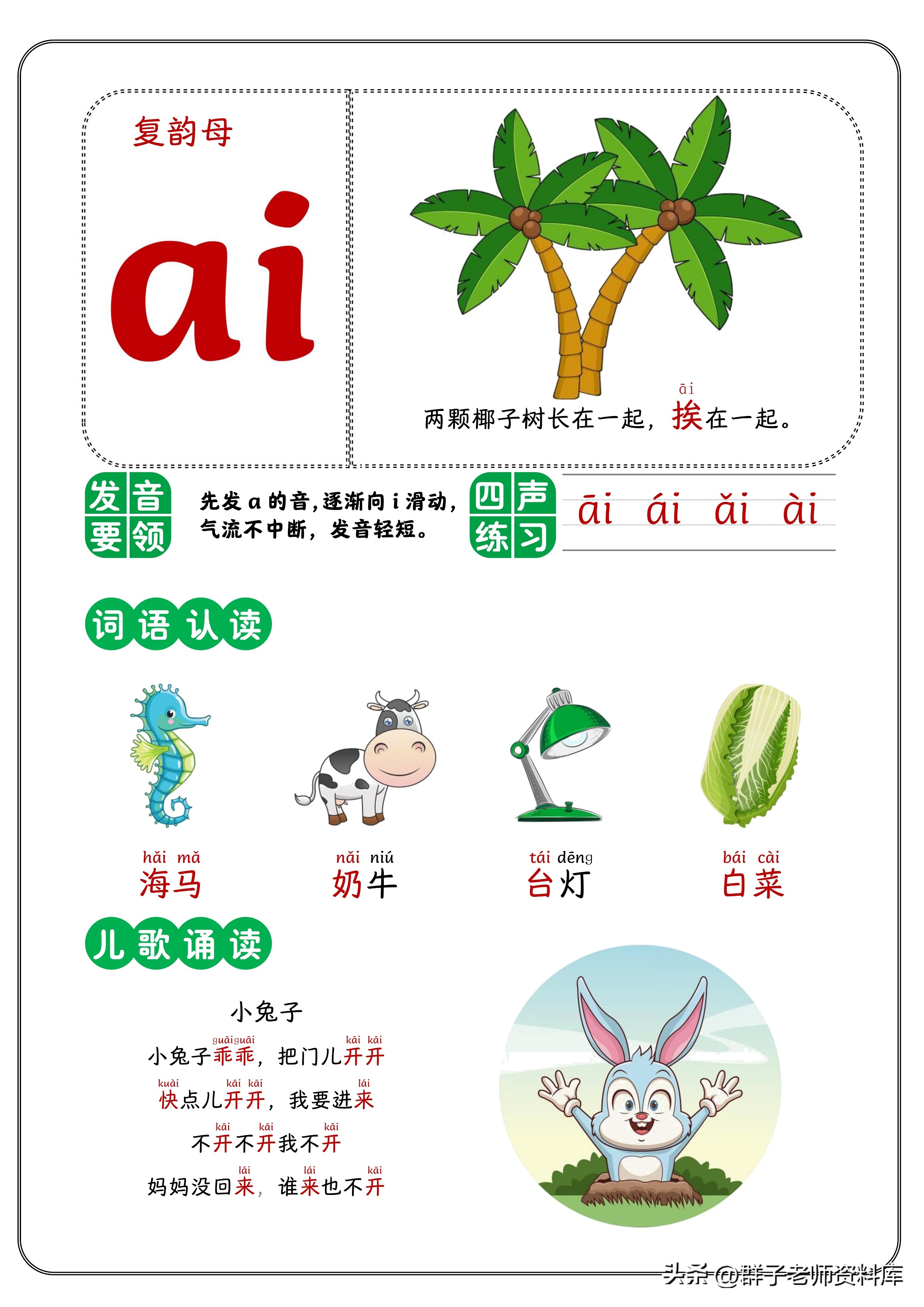 单韵母前鼻韵母后鼻韵母怎么读,声母单韵母复韵母前鼻韵母后鼻音