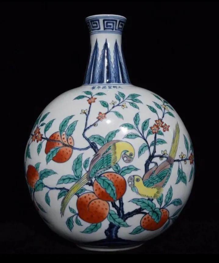 明宣德青花龙夔纹罐,明宣德青花瓶图片大全