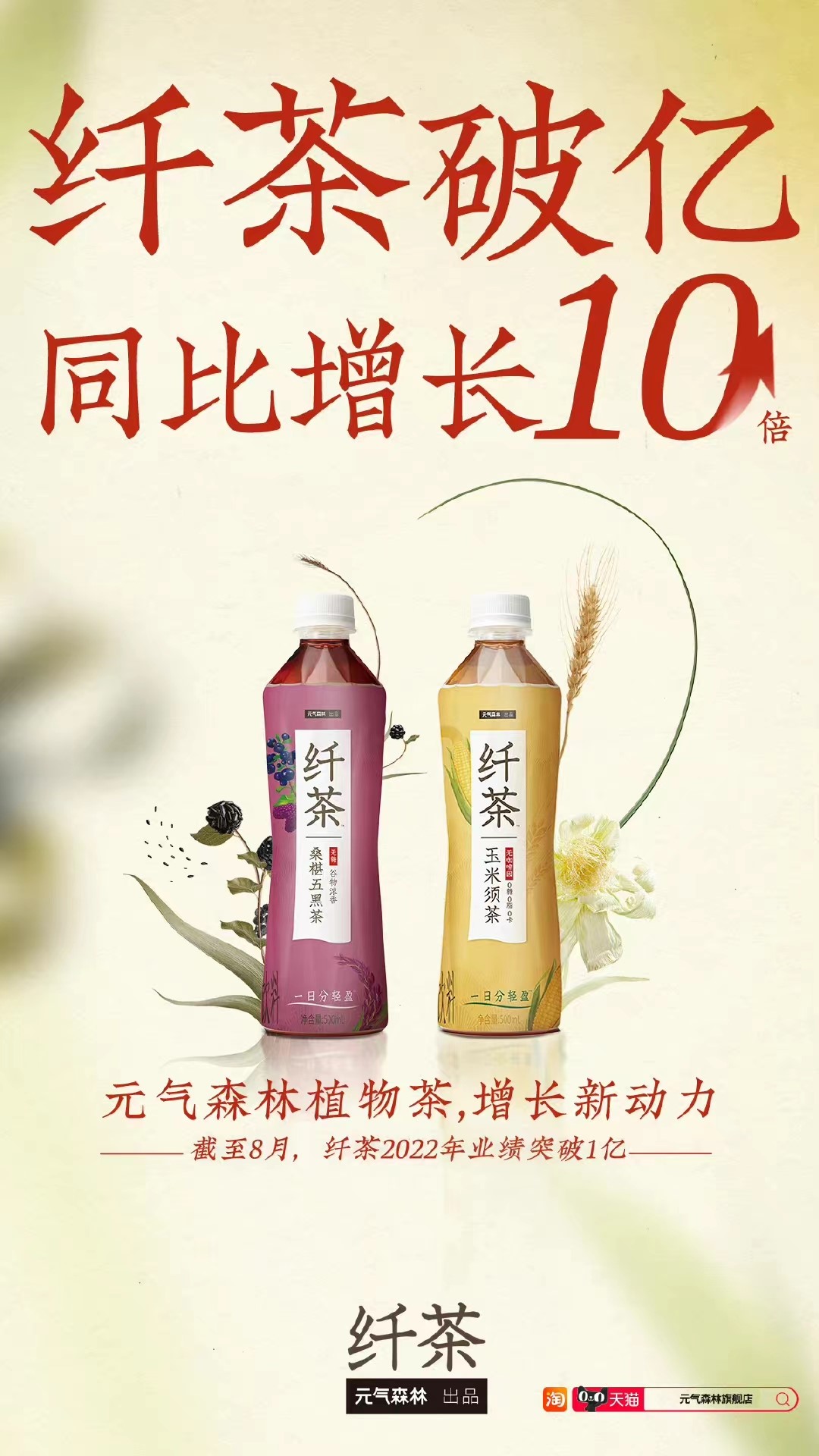 元气森林业绩,元气森林纤茶有多少种