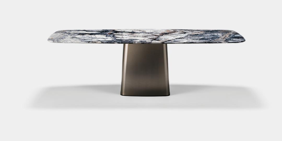 奢石餐桌别具一格,奢石餐桌大平层豪宅首选