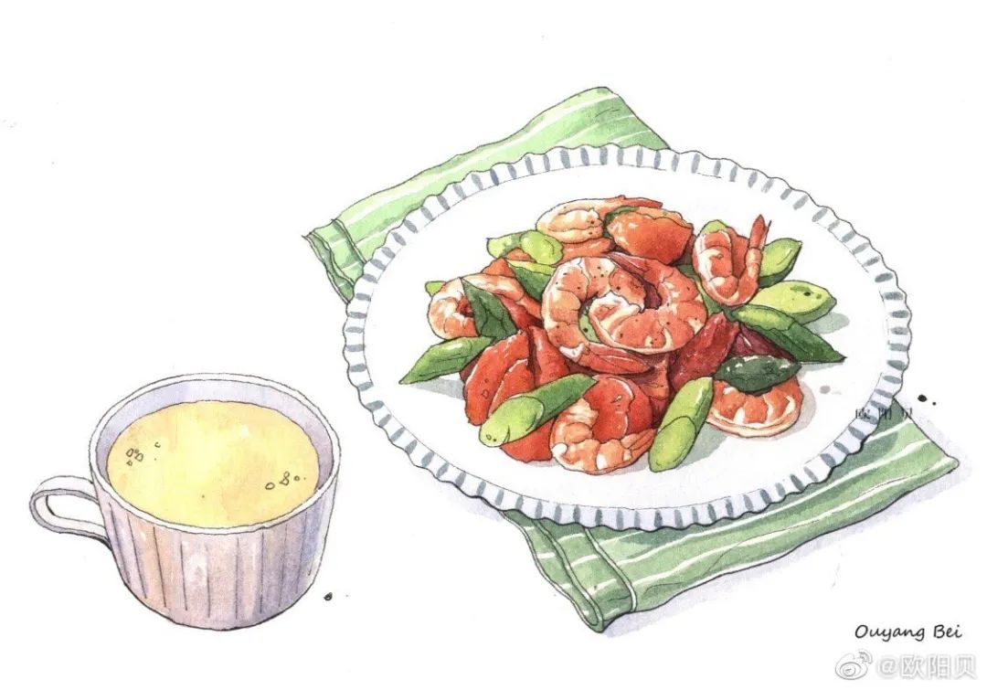 95后女孩画山水画,95后女大学生画山水课堂