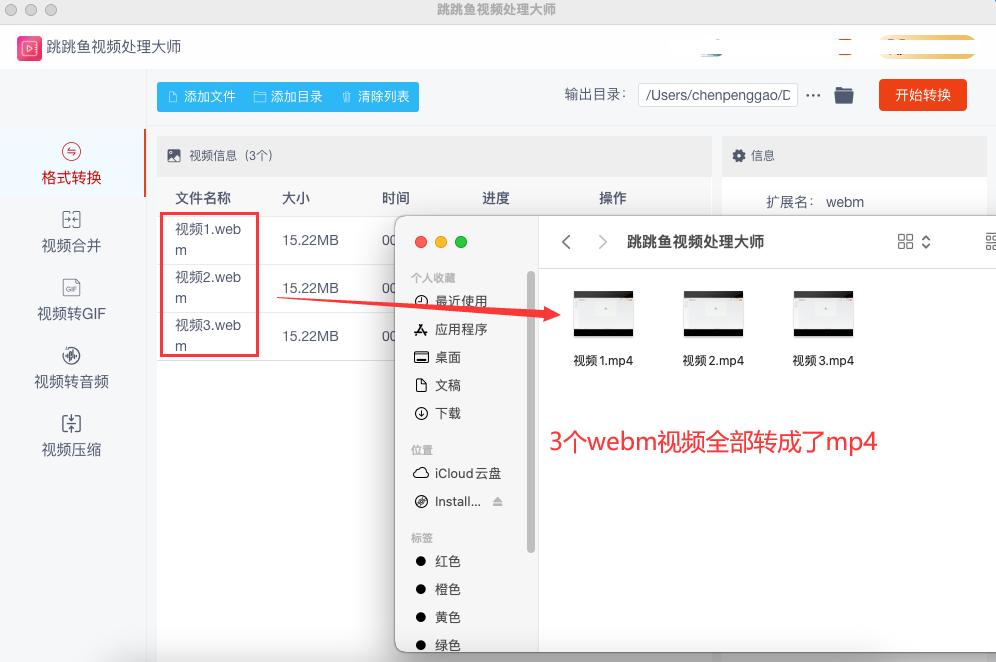 mac电脑webm格式怎么转换成mp4,mac如何转换webm格式的视频