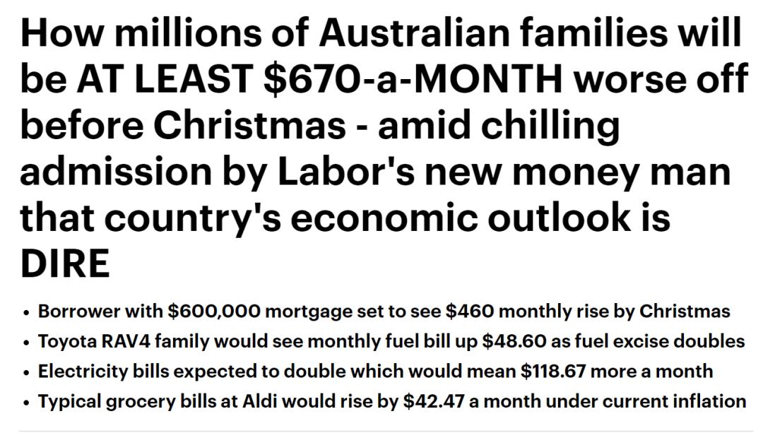 澳洲物价+*款贷**+汽油+电费统统暴涨！每个月多付上千刀？