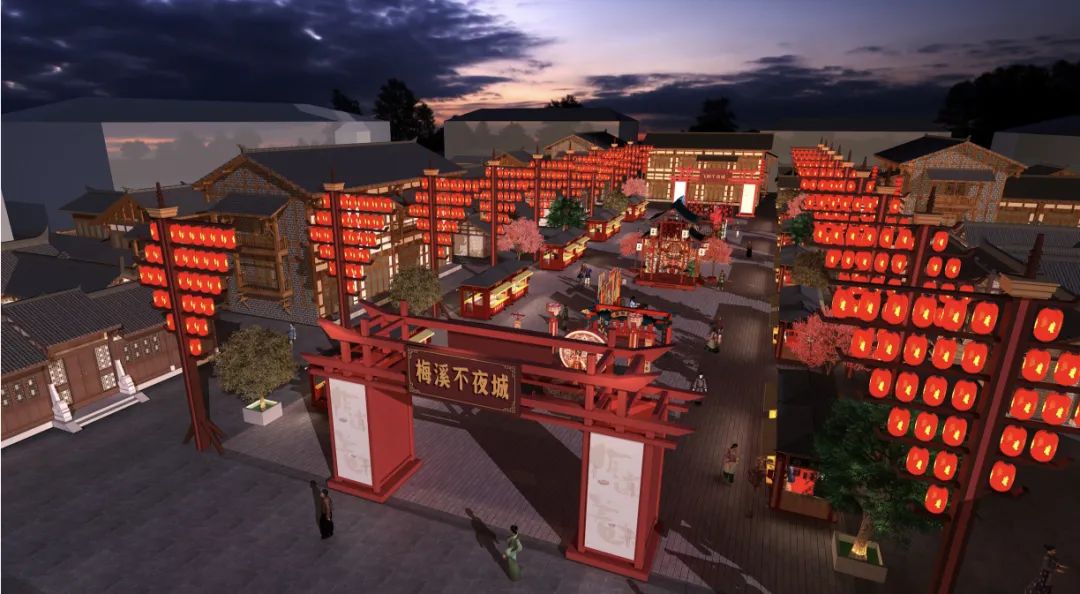 长沙岳麓区大唐不夜城图片,不夜城效果图大全