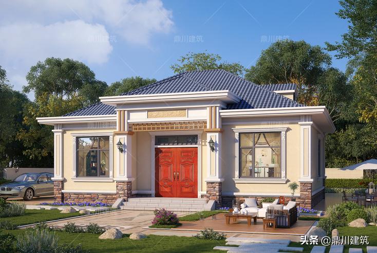 一层农村自建房6-7万元带图纸,农村自建房一层3房1厅真实图纸