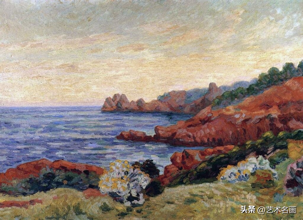 美国印象派大师春天的风景画,色彩丰富的印象派